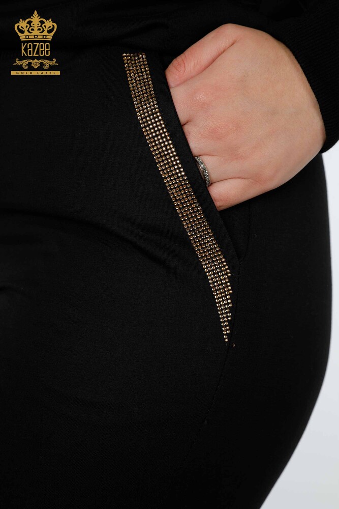 Tuta da donna all'ingrosso Set Angel Wing Pattern Black - 17481 | KAZEE - 7