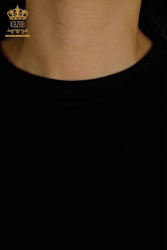 Set di tute da donna all'ingrosso nero con tasche - 17698 | KAZEE