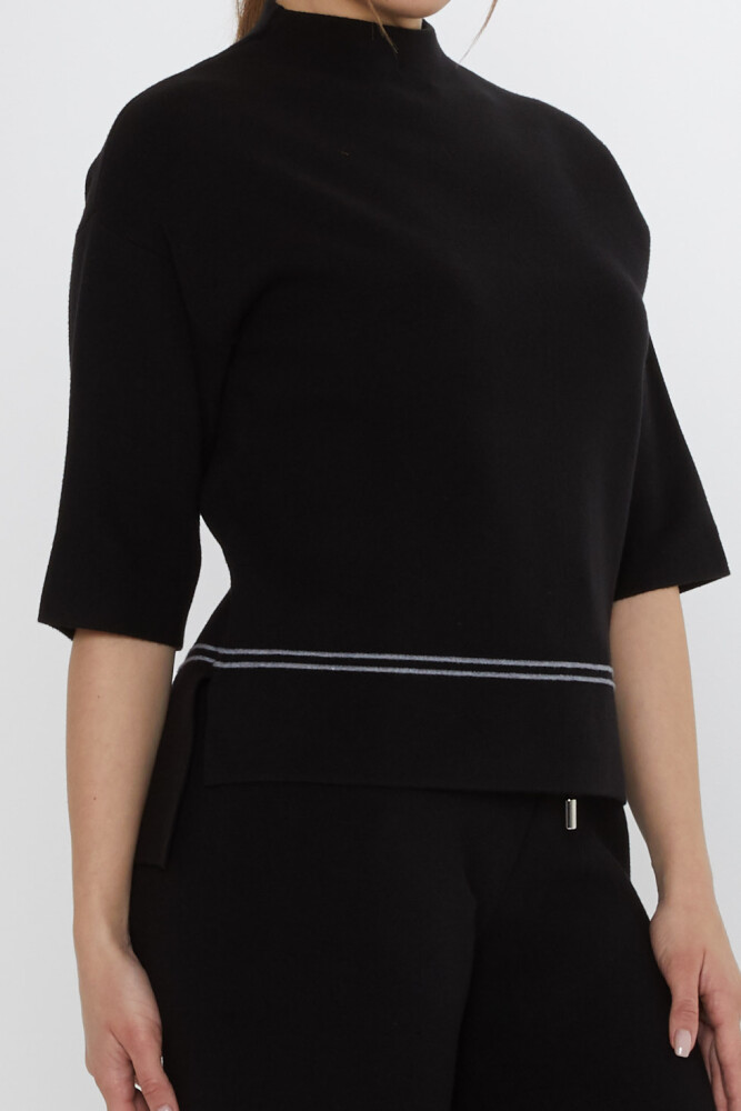 Two-Piece Set with Belt, Black - 31650 | KAZEE (3-Piece Set M-L-XL) - 6