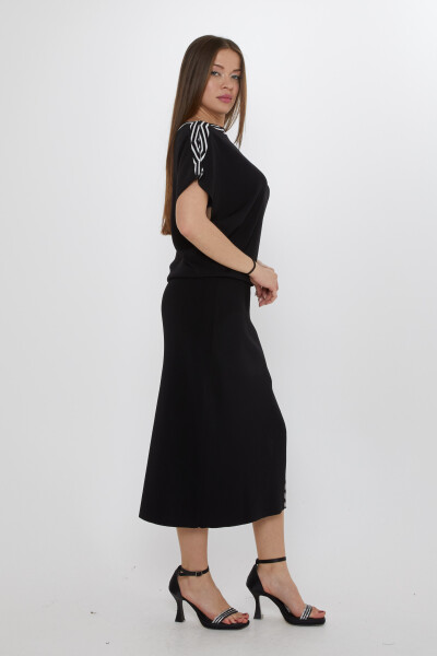 Two-Piece Set - Zebra Pattern - Black-Ecru - 31794 | KAZEE (3-Piece Set S-M-L) - 3