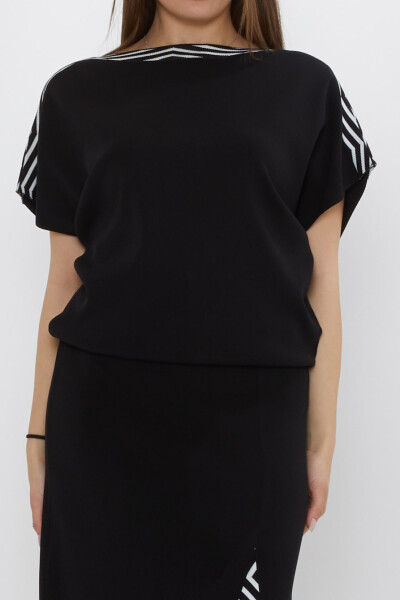 Two-Piece Set - Zebra Pattern - Black-Ecru - 31794 | KAZEE (3-Piece Set S-M-L) - 5