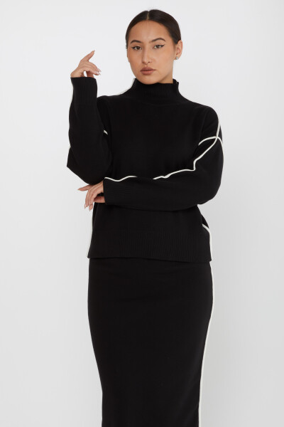 Two Piece Suit Stand Collar Black - 31303 | KAZEE (3 Piece Set S-M-L) - Kazee (1)