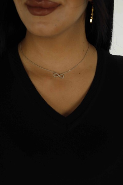 V Yaka Uzun Kol Taşlı Triko Siyah- 30573 | KAZEE - 4