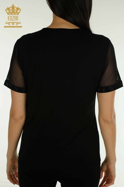 All'ingrosso Camicetta da donna - Motivo floreale - Nero - 79290 | KAZEE - 8