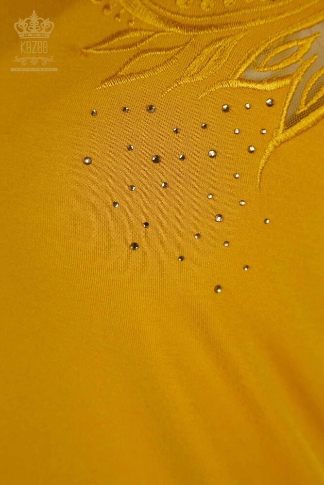 All'ingrosso Camicetta da donna - Motivo floreale - Zafferano - 79093 | KAZEE - 5