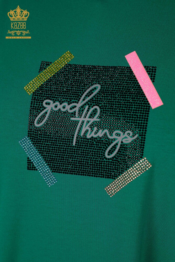 All'ingrosso Camicetta da donna - Manica corta - Verde - 79323 | KAZEE - 3