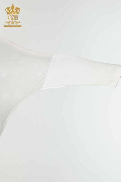 All'ingrosso Camicetta da donna - Modellato - Ecru - 75923 | KAZEE - 5