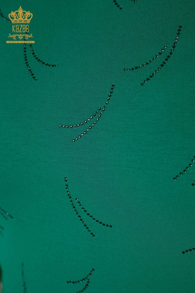 All'ingrosso Camicetta da donna - Dettagli in tulle - Verde - 79086 | KAZEE - 3