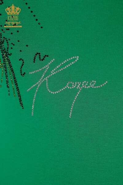 Commercio all'ingrosso camicetta da donna girocollo manica striscia pietra modello rosa - 79023 | KAZEE - 12