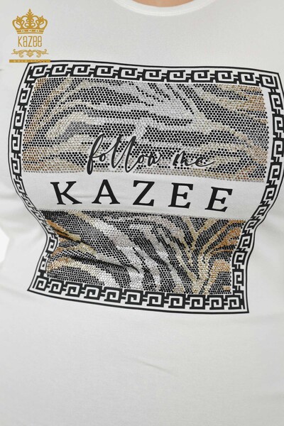 Vendita all'ingrosso Camicetta Donna Fantasia Ecru - 78997 | KAZEE - 3