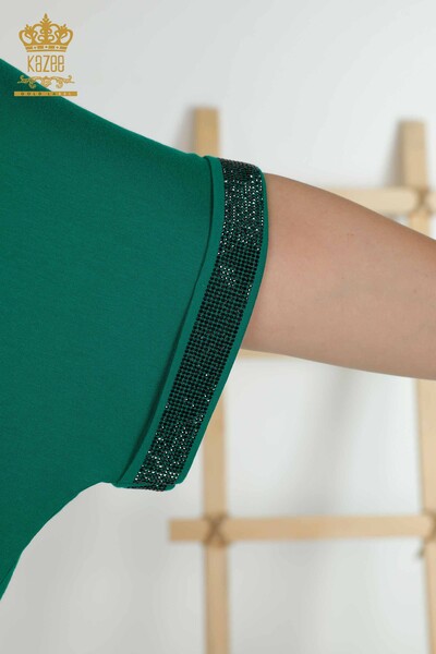 All'ingrosso Camicetta da donna - Modellato - Verde - 79325 | KAZEE - Thumbnail
