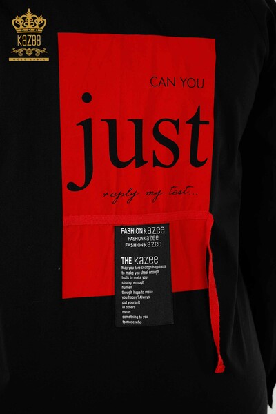 Camicia da donna all'ingrosso tasca dettagliata nera - 20352 | KAZEE - 7