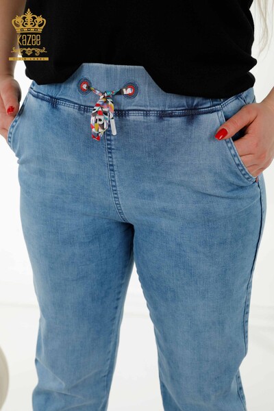 All'ingrosso Pantaloni da donna - Tasche - Blu - 3680 | KAZEE - Thumbnail