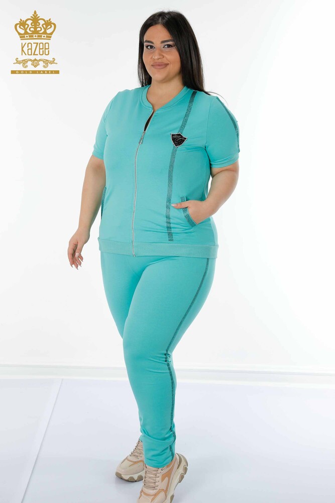 All'ingrosso Set tuta da donna - Manica Corta - azzurro - 17392 | KAZEE - 1