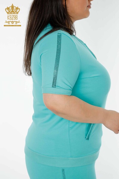 All'ingrosso Set tuta da donna - Manica Corta - azzurro - 17392 | KAZEE - 6