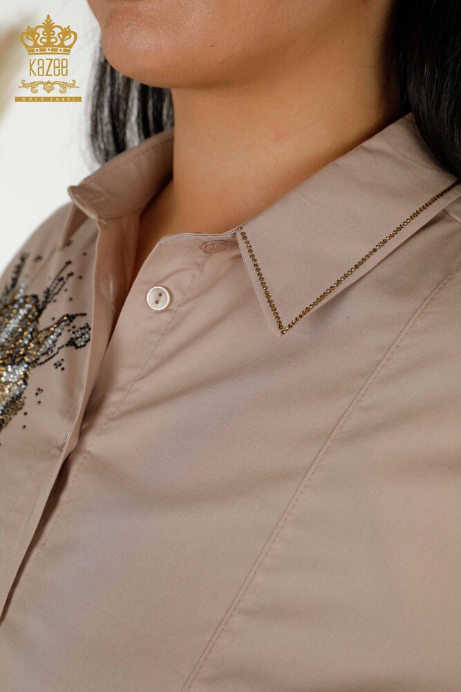 All'ingrossoVendita Abito da donna - Motivo floreale - Beige - 20271 | KAZEE - 4