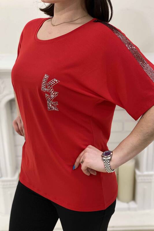 Venta al por mayor Blusa de Mujer Cuello Redondo Shiny Stone - 77485 | kazee