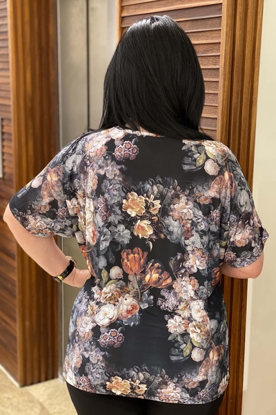 Venta al por mayor Blusa de Mujer Estampado Floral Digital Impreso - 77518 | kazee - Thumbnail