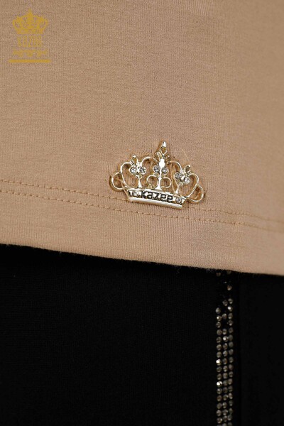 Venta al por mayor Blusa de Mujer Básica Beige - 79219 | kazee - 5