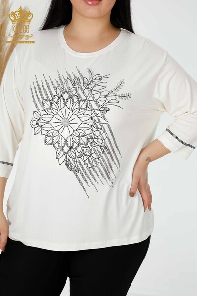 Venta al por mayor Blusa Mujer Crystal Bordado Crudo - 78944 | kazee - Kazee (1)