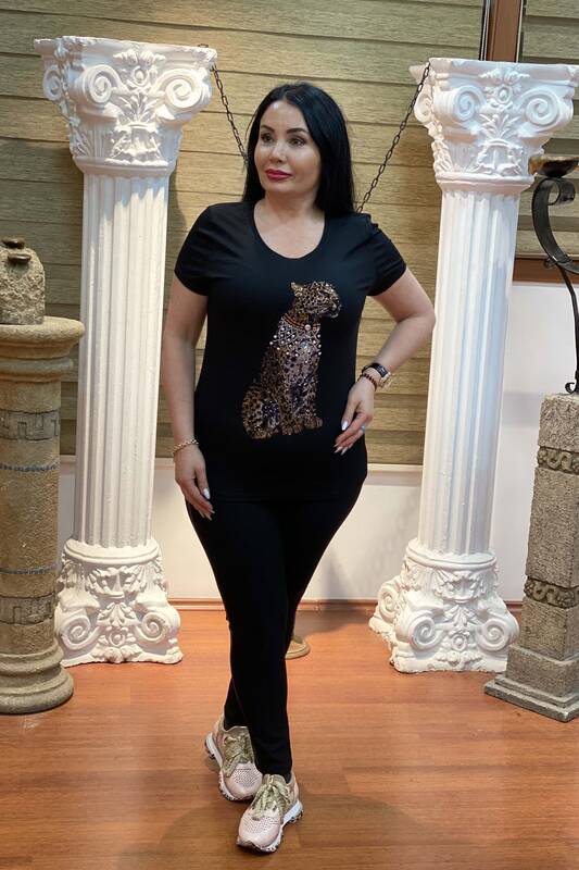 Venta al por mayor Blusa Mujer Detalle Tigre Revestimiento Piedra - 76670 | kazee