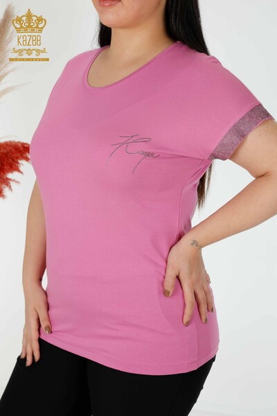Venta al por mayor Blusa Mujer Piedra Bordada Lila- 78918 | kazee - 2