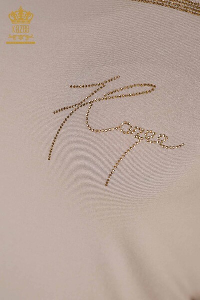 Venta al por mayor Blusa Mujer Tul Detallado Beige - 78996 | kazee - 3