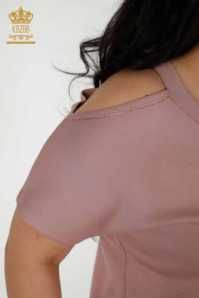 Venta al por mayor Conjunto de Chándal de Mujer - Detalle de Hombros - Rosa Seca - 20397 | kazee - 5