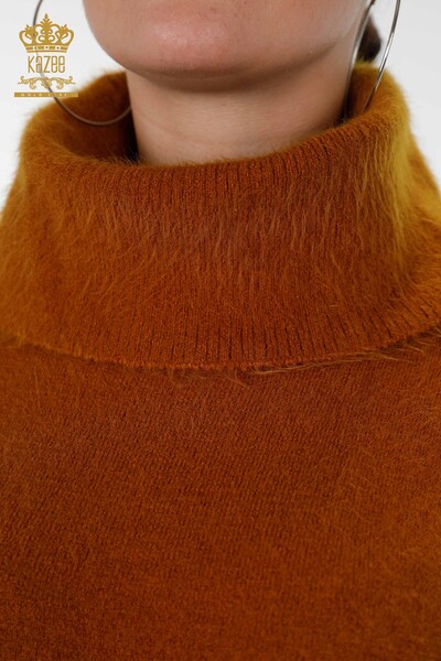 Venta al por mayor de las mujeres de punto túnica manga piedra bordado cuello alto estampado - 18872 | kazee - Thumbnail