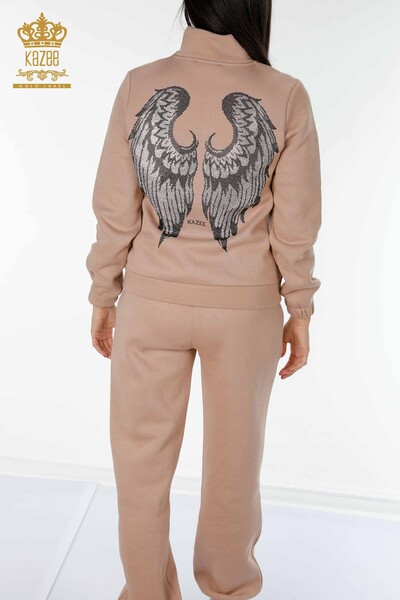 Venta al por mayor Conjunto de Chándal de Mujer Angel Wing Pattern Mink - 17466 | kazee - Thumbnail