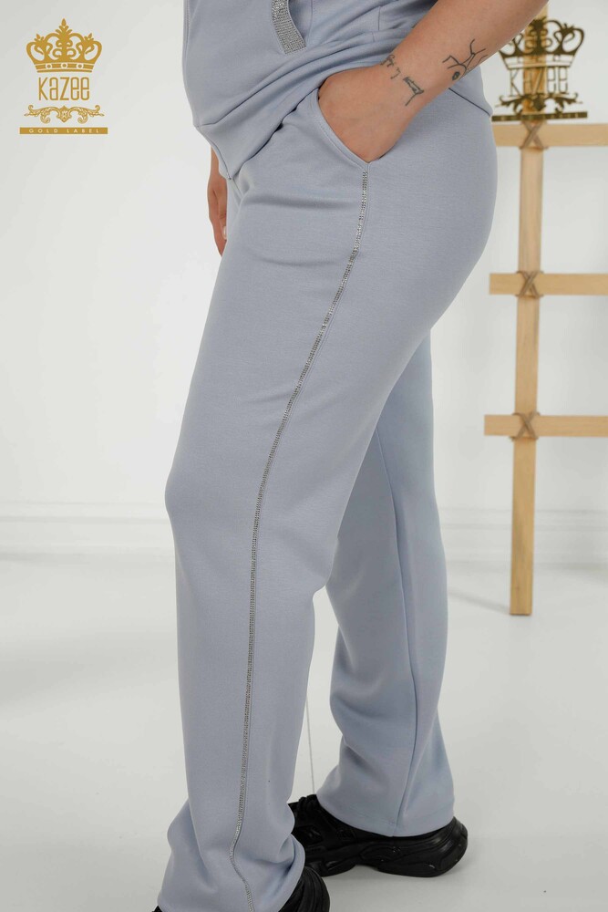 Venta al por mayor Conjunto de Chándal de Mujer con Capucha Azul - 20392 | kazee - 7