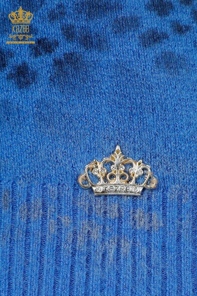 Venta al por mayor Suéter de punto para mujer Angora Blue - 18984 | kazee - Thumbnail
