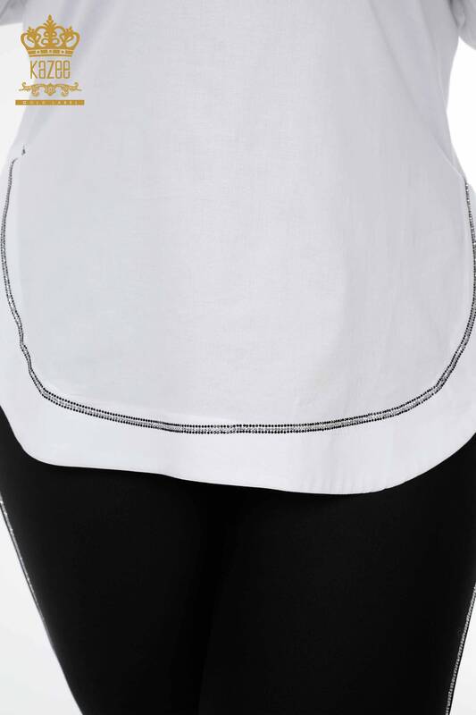 Venta al por mayor Camisa Mujer Medio Botón Blanca - 20130 | kazee