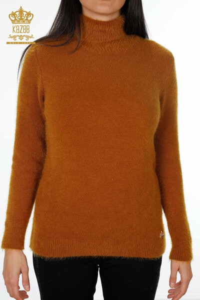 Venta al por mayor de prendas de punto para mujer, suéter de cuello alto, manga larga, logotipo - 18843 | kazee - Thumbnail