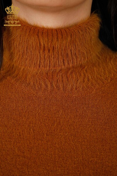 Venta al por mayor de prendas de punto para mujer, suéter de cuello alto, manga larga, logotipo - 18843 | kazee - Thumbnail