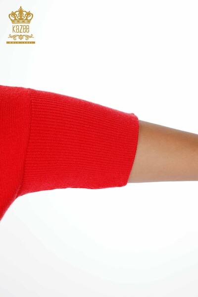 Venta al por mayor de prendas de punto suéter manga murciélago Kazee detallada piedra bordada - 16739 | kazee - Thumbnail