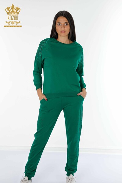 Venta al por mayor Conjunto Chándal Mujer Tul Detallado Verde - 17463 | kazee - Thumbnail