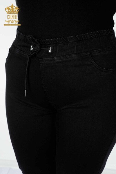 Venta al por mayor Pantalón Mujer Bolsillo Detallado Negro - 3659 | kazee - Thumbnail