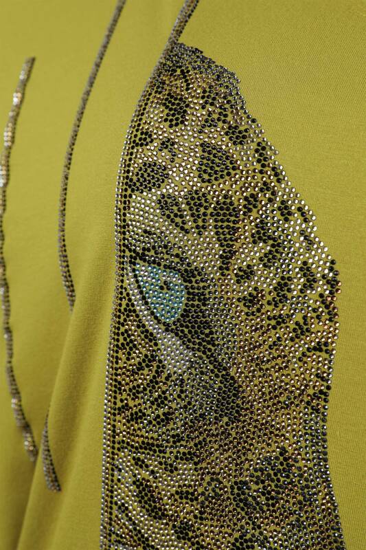 Vente en gros de chemisier brodé de broderie de pierre de motif de tigre pour les femmes - 77880 | KAZEE