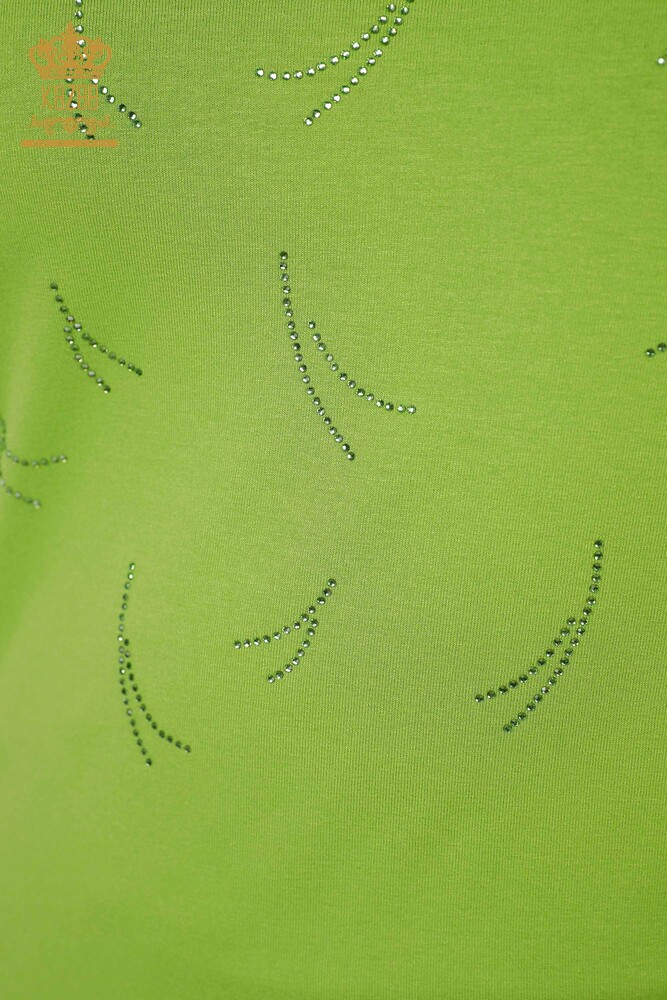 Grossiste Chemisier Femme - Détail Tulle - Vert Pistache - 79086 | KAZEE - 3