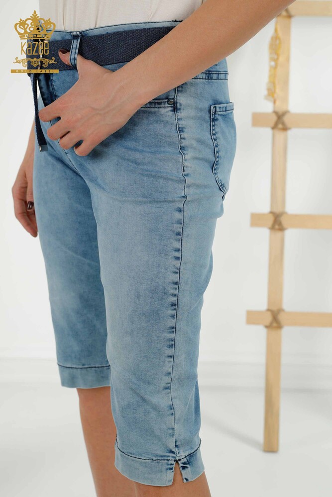 Grossiste Capri Femme - Pierre Brodée - Ceinture - Bleu - 3504 | KAZEE - 7