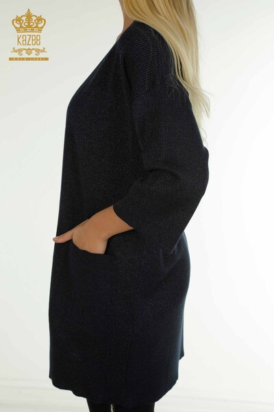 Cardigan Femme Glitter Transition Bleu Marine - 30135 | KAZEE - 5