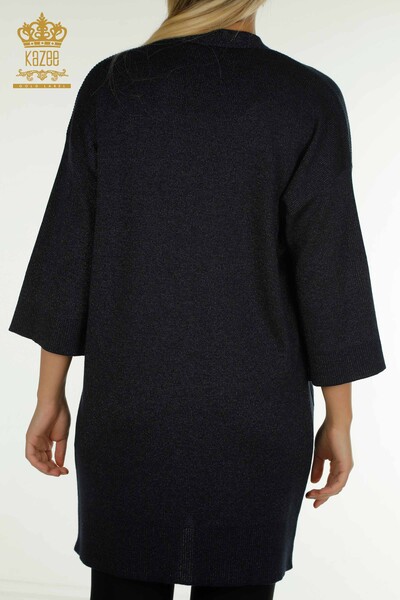 Cardigan Femme Glitter Transition Bleu Marine - 30135 | KAZEE - 8