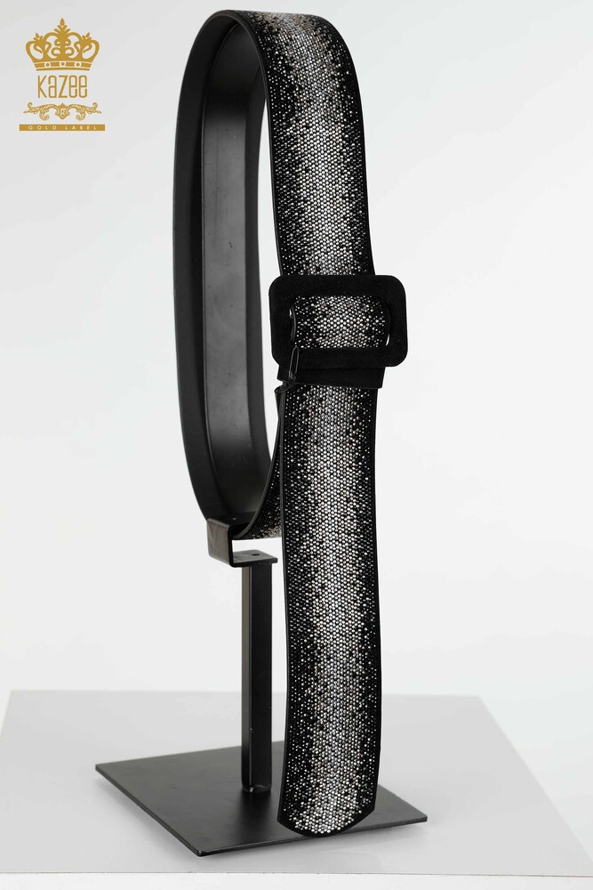 Grossiste Ceinture Femme Cristal Pierre Brodé Noir - 536 | KAZEE - 2