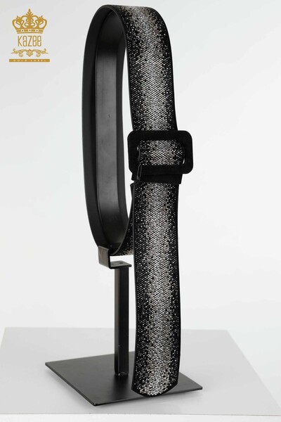 Grossiste Ceinture Femme Cristal Pierre Brodé Noir - 536 | KAZEE - Kazee (1)