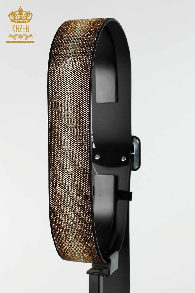 Grossiste Ceinture Femme Cristal Pierre Brodée Or - 536 | KAZEE - 4