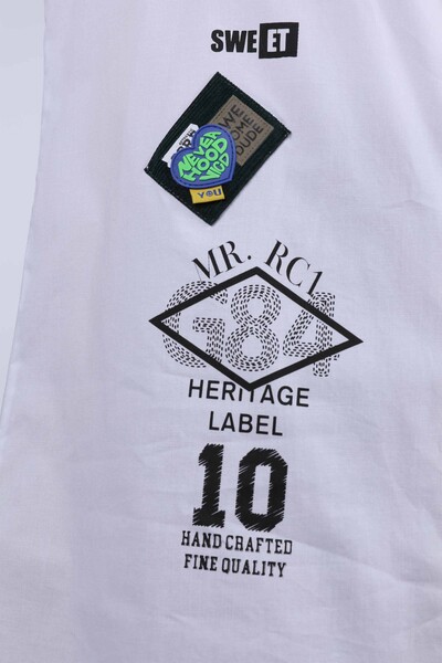 Vente en gros Chemise brodée de pierre détaillée imprimée pour les femmes - 20081 | KAZEE - Thumbnail