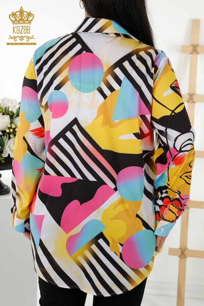 Vente en gros de chemises pour femmes imprimées numériquement - 20358 | KAZEE - Thumbnail