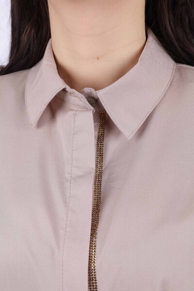 Vente en gros de chemise en pierre oversize à motifs de papillons pour femmes - 20066 | KAZEE - Thumbnail