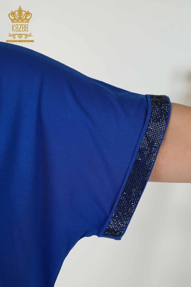 Grossiste Chemisier Femme - À Motifs - Sax - 79325 | KAZEE - 7